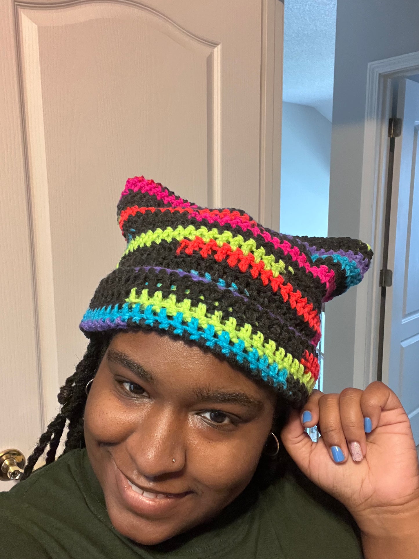 Multi-Color Cat Beanie